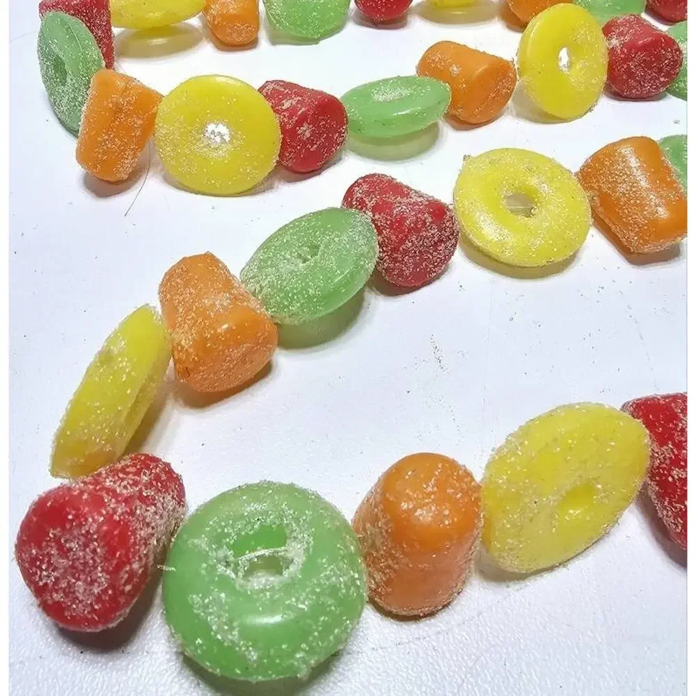 Vintage Sugared Candy Christmas Garland Plastic Blow Mold 110